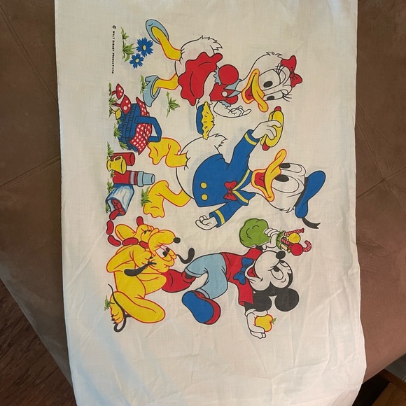 Vintage Walt Disney Mickey & Friends Large Pillowcase - Picture 3 of 11